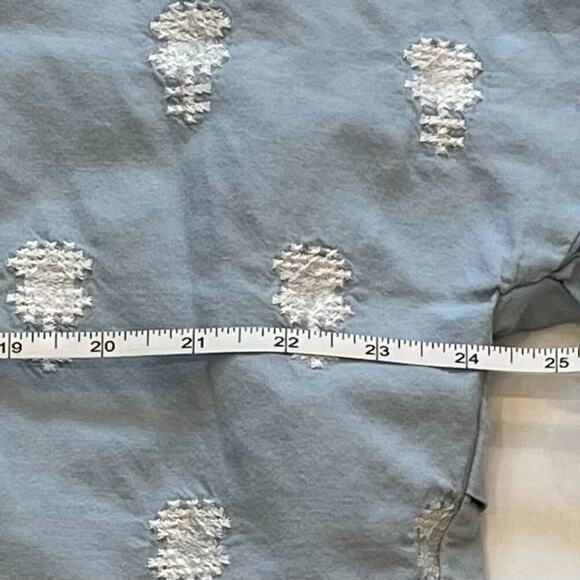 Khaadi Cotton Light Blue Embroidered Button Down 3/4 Sleeve Shirt Size 10 - Picture 9 of 11
